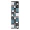 World Rug Gallery Contemporary Modern Boxes Design Soft Runner Rug 2'x10' Blue Gray 106BLUE2X10 - alternate 2